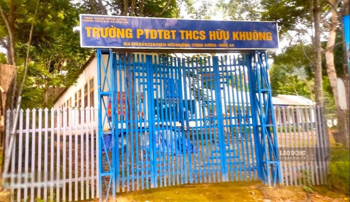 Huu Khuong Ethnic Minority Boarding Primary and Secondary School, where the locality is proposing to keep the principal's personnel plan chosen after the merger. Photo: Duy Chuong