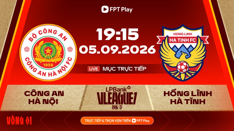 Hanoi Police meet Hong Linh Ha Tinh in round 1 of V.League 2026-2027. Photo: FPT Play