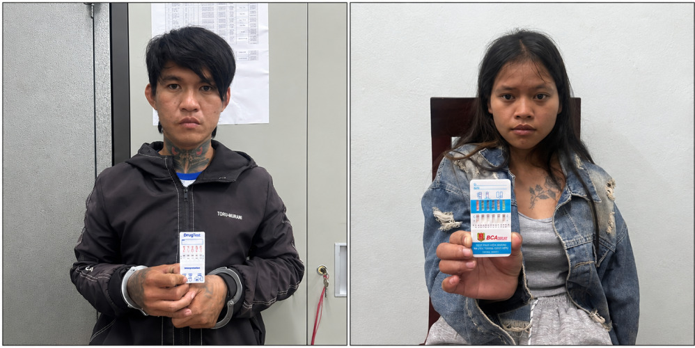 Subjects Khang and Phuong tested positive for drugs. Photo: Police provided