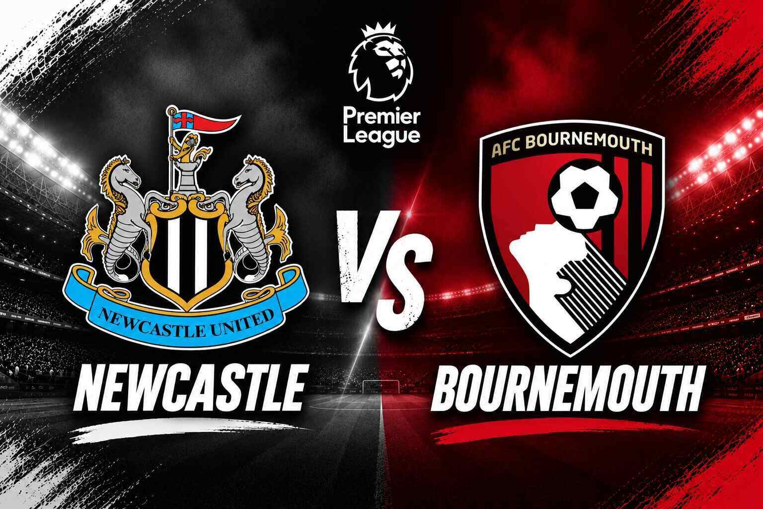 Enlace para ver en directo el partido de fútbol Newcastle vs Bournemouth en la Premier League. Gráfico: Văn An
