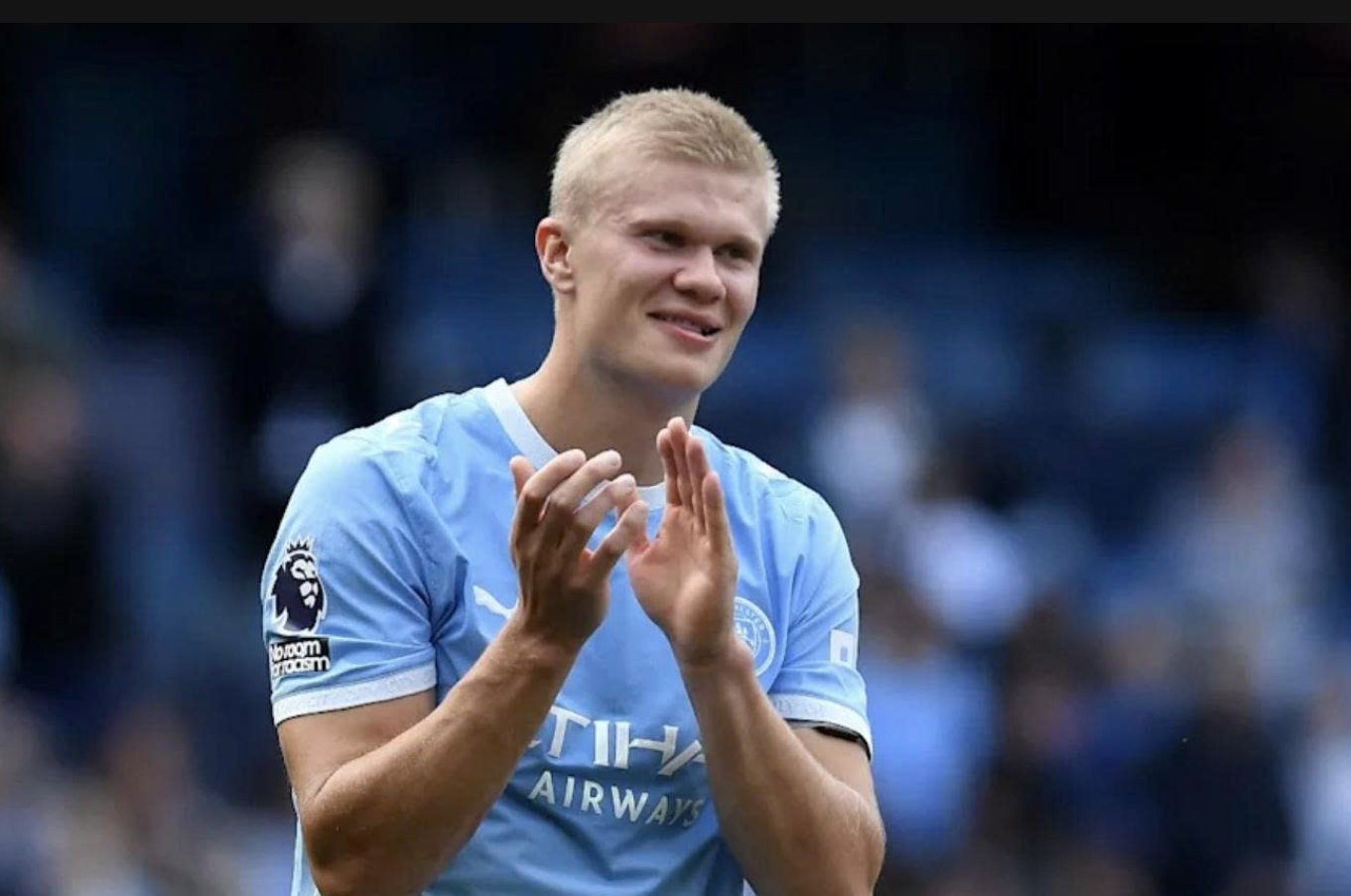Haaland and his teammates at Man City had a hard-fought 1-0 victory over Coventry City, temporarily rising to the top of the table. Photo: AFP