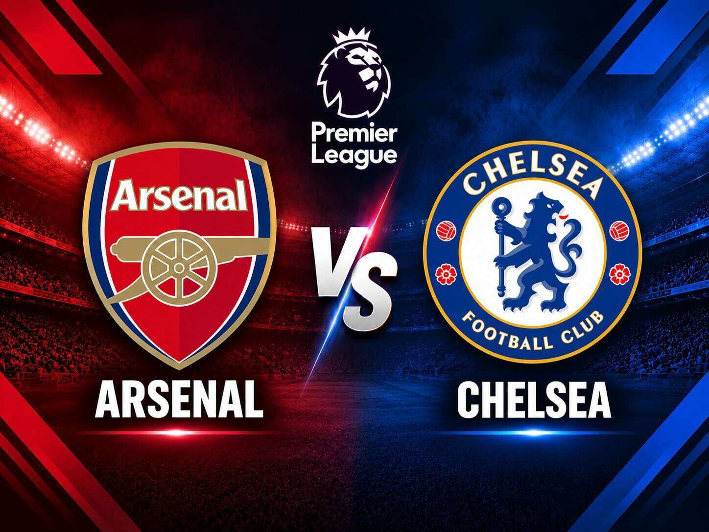 Arsenal vs Chelsea Premier League score prediction. Graphics: Van An