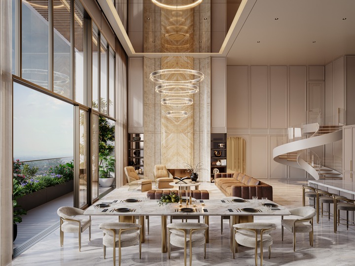 Thiết kế phóng khoáng với không gian thông tầng ấn tượng. Ảnh: ParkCity Hanoi