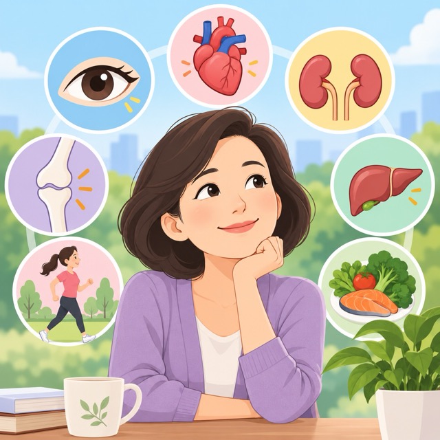 Regular health check-ups help detect early abnormalities after age 40. Photo created by AI