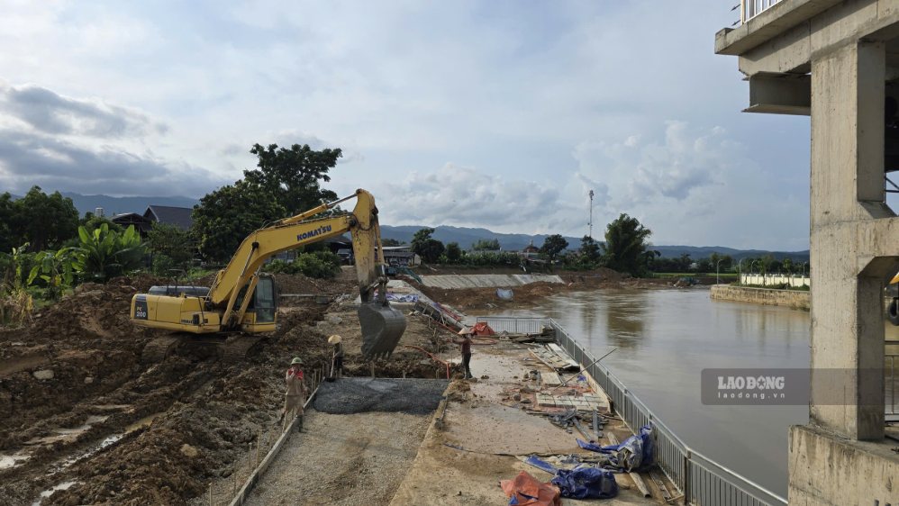 Nam Rom River is being renovated to manage natural disasters and be more multi-functional. Photo: Thanh An