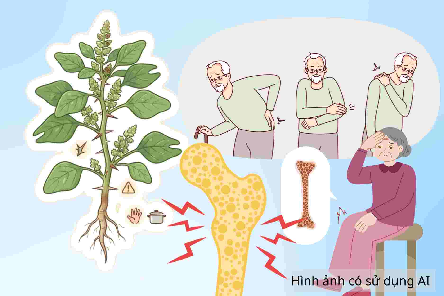 Amaranth supplements calcium to help prevent osteoporosis in the elderly