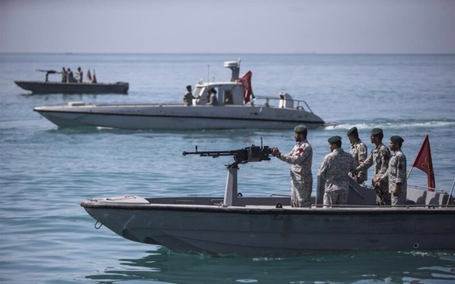 Iranian army operating in the Strait of Hormuz. Photo: Xinhua