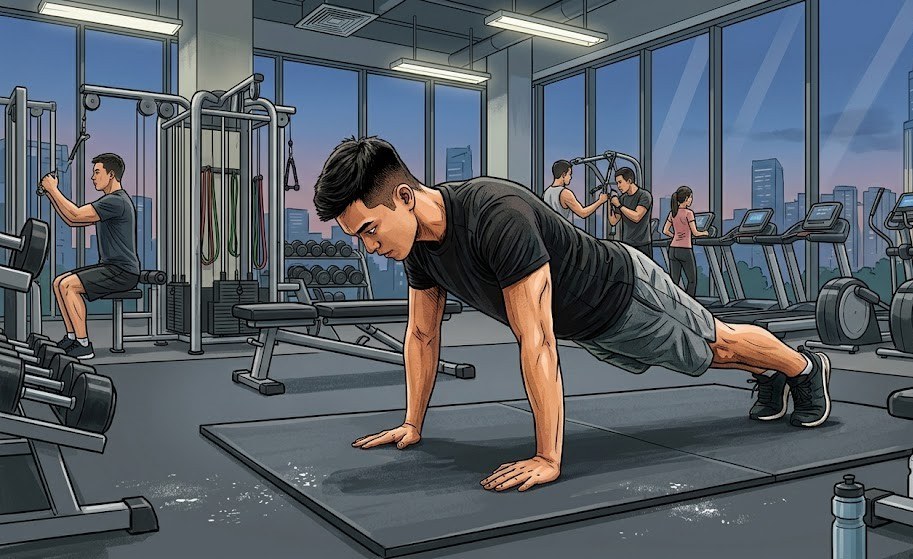 Not only is it a muscle training exercise, push-ups are also considered a measure of strength for the upper body. Photo supported by AI