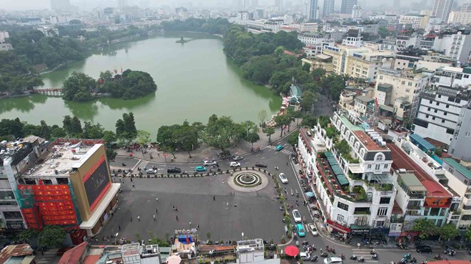 Khu vực hồ Hoàn Kiếm, Hà Nội. Ảnh: Sóng Hữu