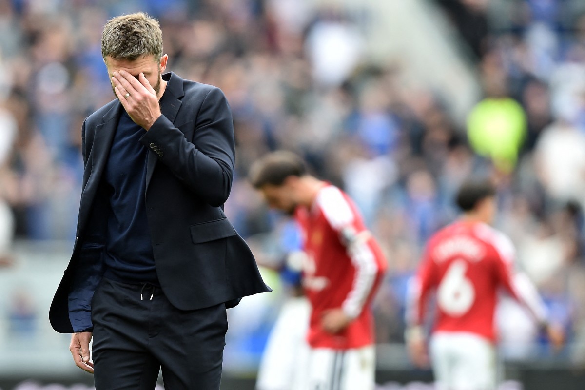 Michael Carrick could not help but be disappointed to see Man United lose 3 points. Photo: AFP