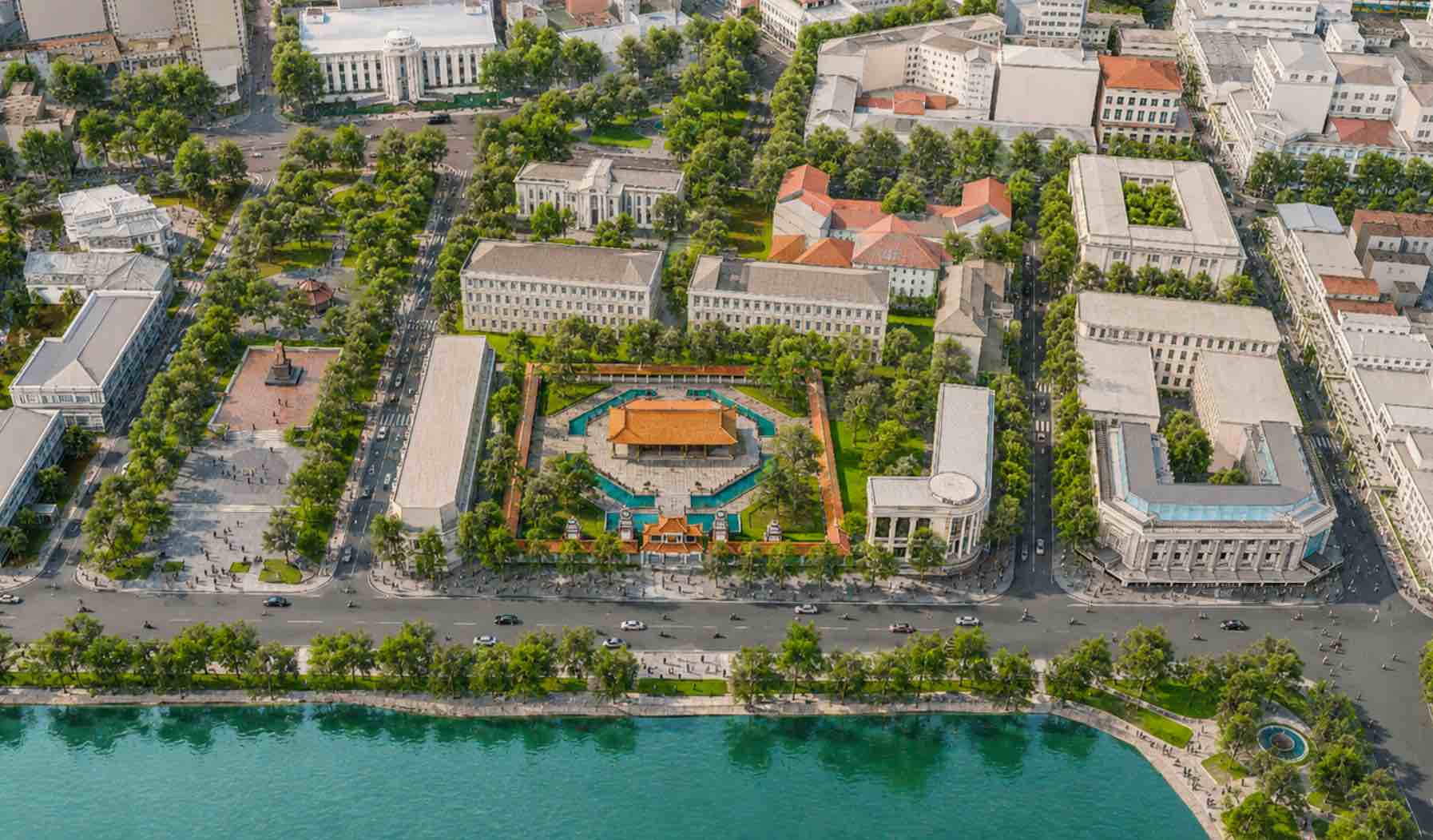 Phối cảnh Khu vực UBND TP Hà Nội.