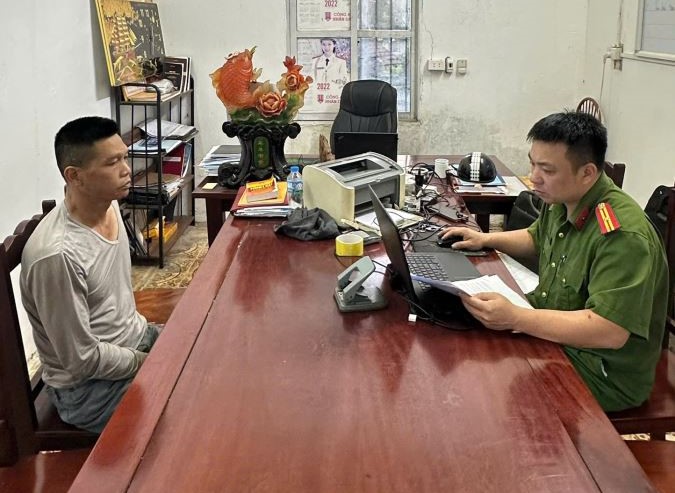 Đối tượng trộm cắp tài sản trong bệnh viện bị bắt giữ. Ảnh: Công an tỉnh Phú thọ