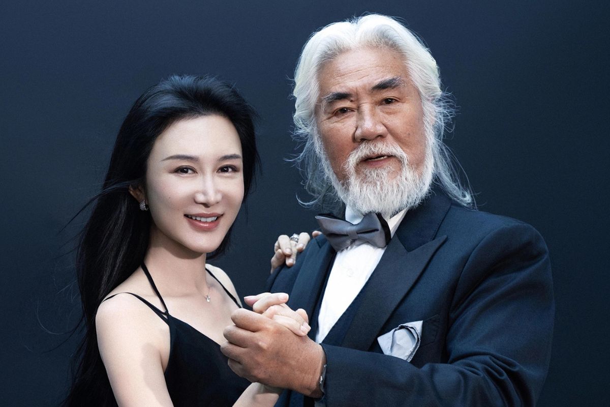 Director Truong Ky Trung and his 31-year-younger wife Do Tinh Lam. Photo: Xinhua