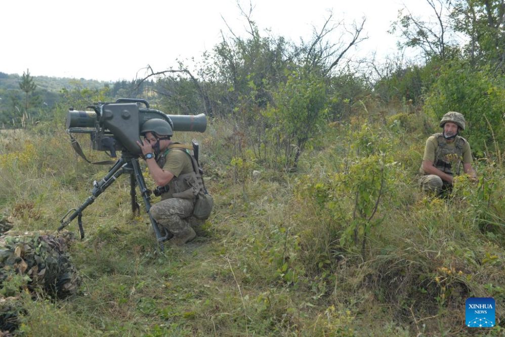Ukrainian soldiers on duty on the battlefield. Photo: Xinhua