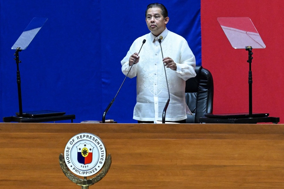 Mr. Martin Romualdez speaks during a session in Quezon City, Philippines on February 5, 2025. Photo: AFP