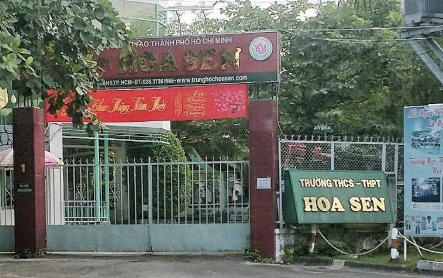 Ho Chi Minh City Department of Education and Training said that 122 students of Hoa Sen Secondary and High School have been transferred by non-public schools. Photo: Hoa Sen Secondary and High School
