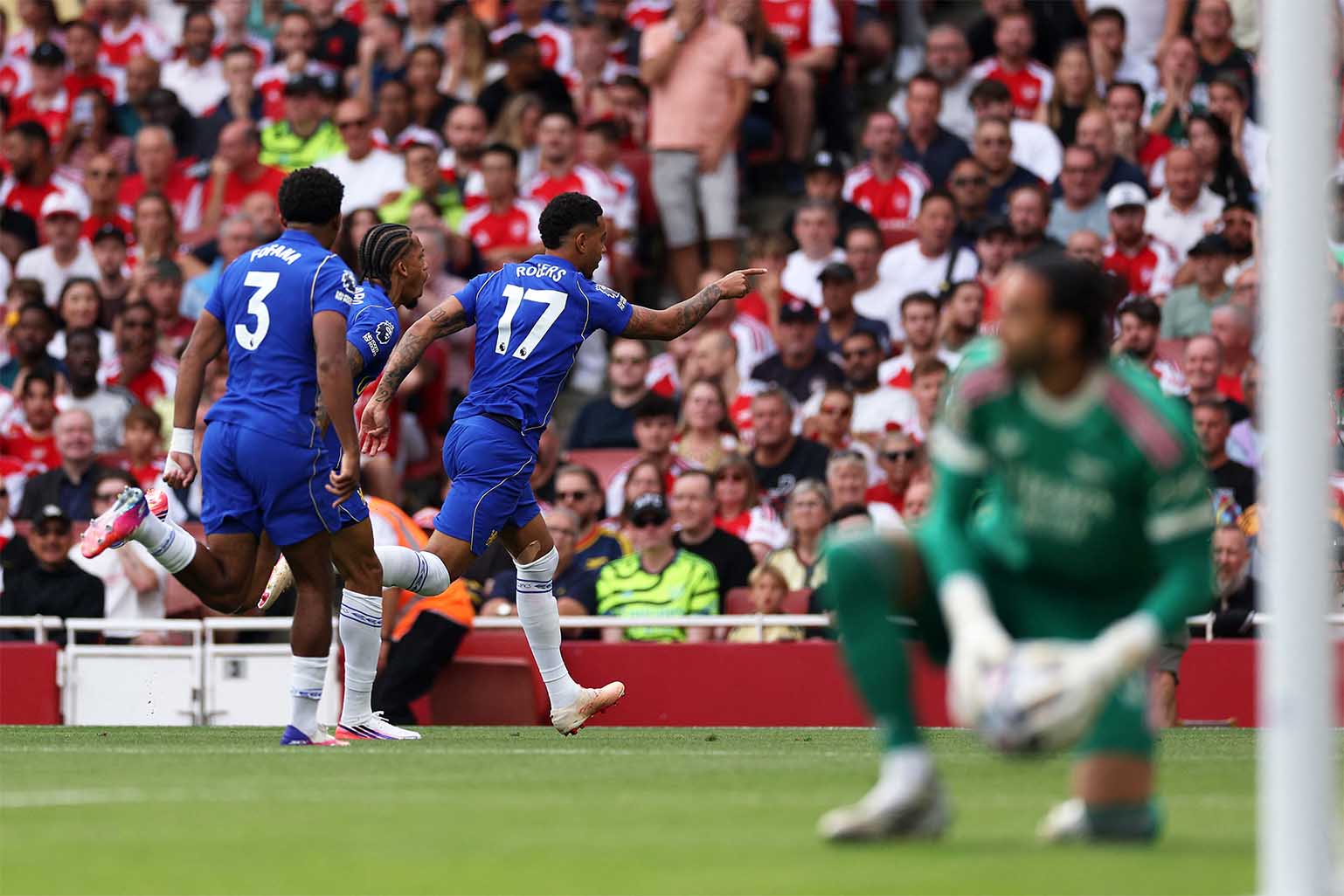 Chelsea đã chơi rất dũng cảm trước Arsenal ngay trên sân khách. Ảnh: AFP