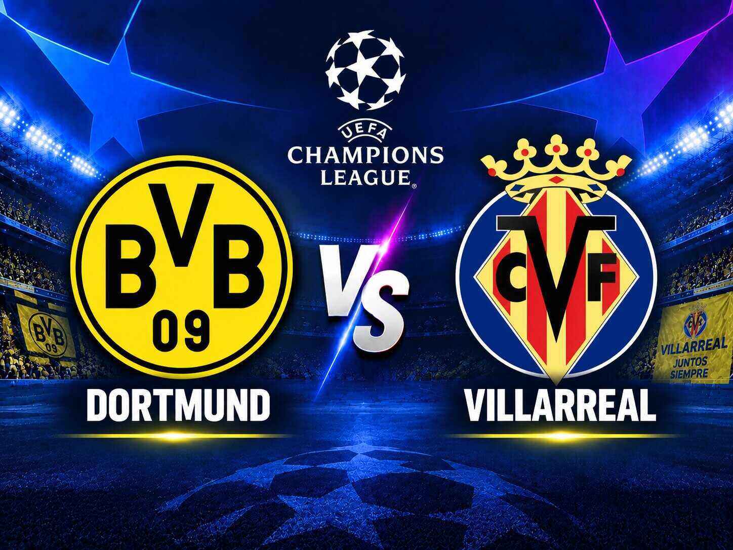 Prédiction du match Dortmund vs Villarreal en Ligue des champions. Graphique: Văn An