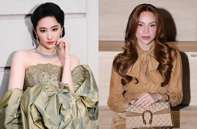 Lưu Diệc Phi et Hồ Ngọc Hà. Photo Xinhua/Artiste fourni