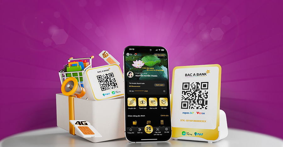 Business household promotion program - Bac A Bank gives away speakers and free 4G SIM cards. Photo: Bac A Bank