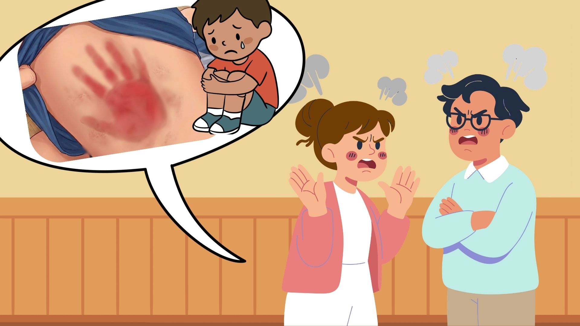The fact that her husband often scolds the eldest child since having a baby has become the cause of marital conflicts. Graphics: Minh Vu