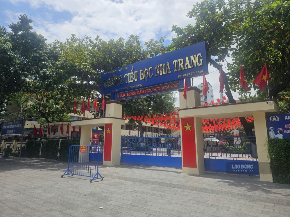 After the merger, Nha Trang Primary School has 1 main school, 12 branches and 5 school sites. Photo recorded on September 8: Huu Long