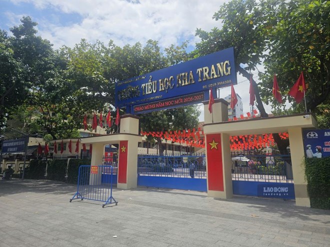 After the merger, Nha Trang Primary School has 1 main school, 12 branches and 5 school sites (photo recorded on September 8th). Photo: Huu Long