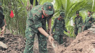 Traces of martyrs' remains discovered by people during cultivation. Photo taken on September 8, 2026 in Dong Khoi commune: Photo: Hoang Loc