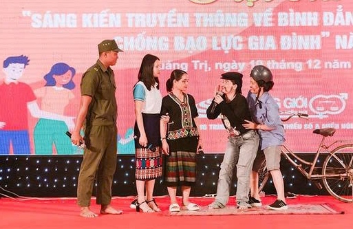 Chương trình tuyên truyền về bình đẳng giới. Ảnh: Hội LHPN Quảng Trị