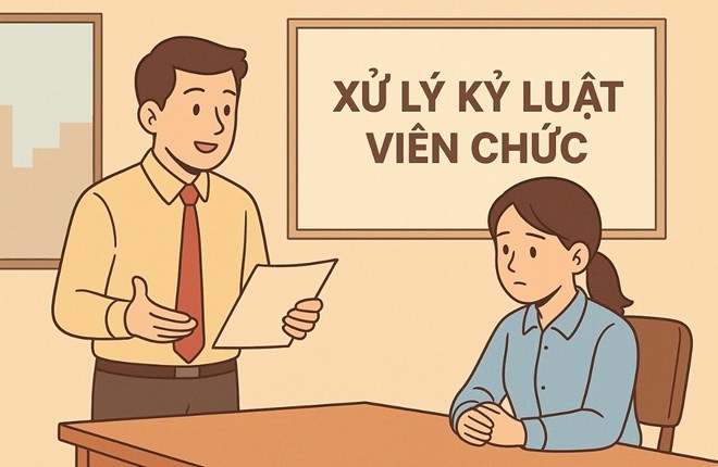 The Ministry of Home Affairs guides the handling of disciplinary dismissal for civil servants and public employees who violate the law. Photo: Huong Nha (with the use of AI tools)