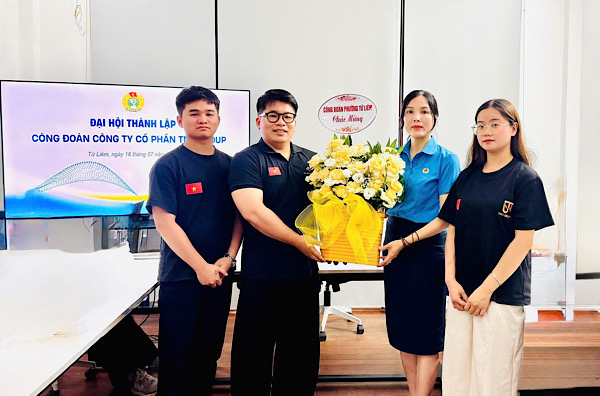 The congress to establish the Trade Union of TND Group Company was successfully organized under the direction of the Trade Union of Tu Liem Ward. Photo: Ngoc Anh