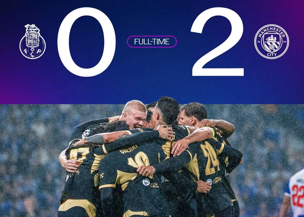 Man City had a 2-0 victory over FC Porto thanks to Haaland's double, in the match that took place in the early morning of September 9 (Vietnam time). Photo: Man City