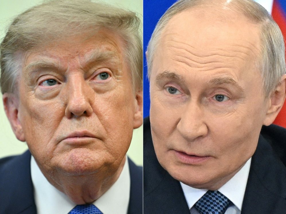 US President Donald Trump (left) in the White House Oval Office in Washington, D.C. on August 10 and Russian President Vladimir Putin in Novosibirsk region on August 11. Photo: AFP
