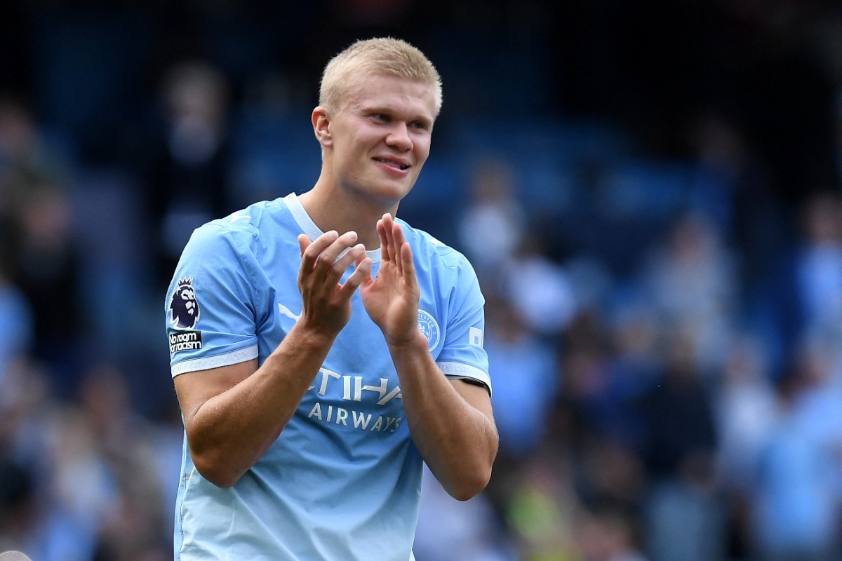 Erling Haaland scored twice against Porto.  Photo: AFP