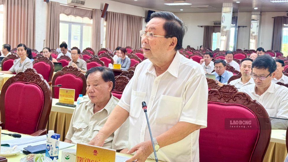 Các đại biểu tham gia phát biểu tham luận tại hội thảo. Ảnh chụp ngày 9.9.2026 tại Hội trường Tỉnh uỷ Vĩnh Long. Ảnh: Hoàng Lộc