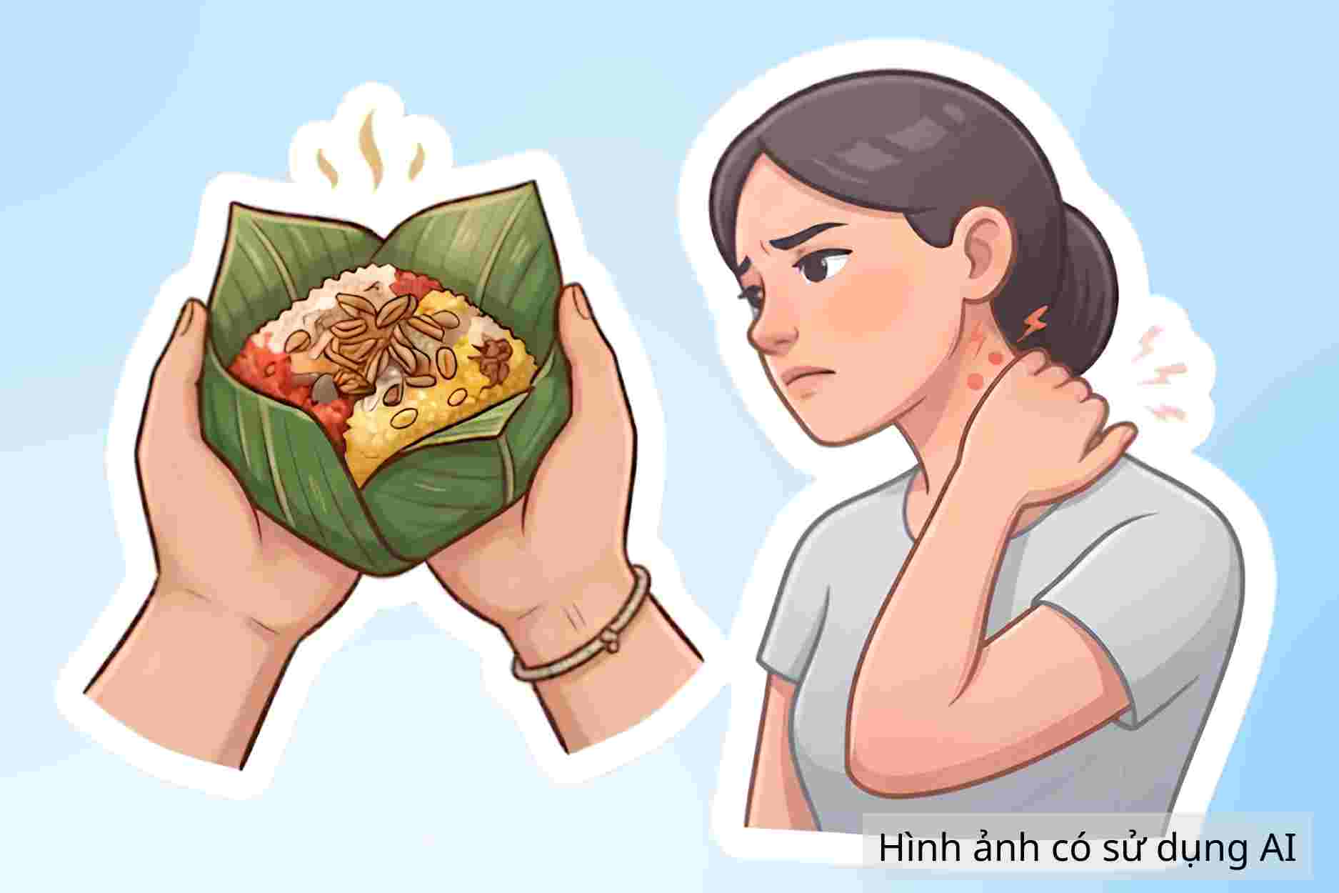 Joint pain and notes when eating sticky rice