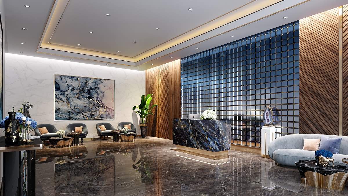 Phối cảnh sảnh đón tại The Privé. Ảnh: DNCC
