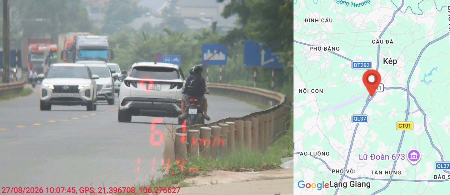 El propietario del vehículo fue multado por infracciones detectadas por cámaras en Bắc Ninh. Foto: Policía de Tráfico de Bắc Ninh anuncia septiembre de 2026