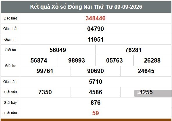 Kết quả xổ số Đồng Nai hôm nay 9.9. Ảnh: Anh Tú (chụp ngày 9.9)