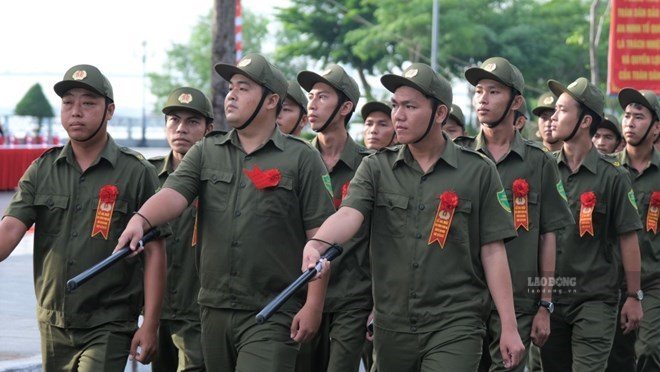 People participating in the security and order protection force at the grassroots level are not entitled to staff reduction leave as prescribed in Decree 154/2025/ND-CP. Photo Phong Linh (taken in October 2025)