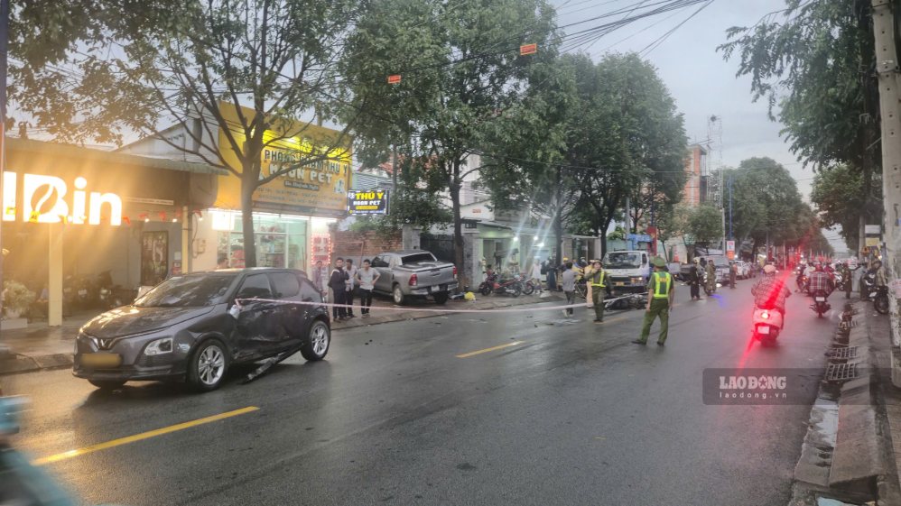 Scene of the traffic accident that killed the technology car driver on the afternoon of September 9. Photo: HAC