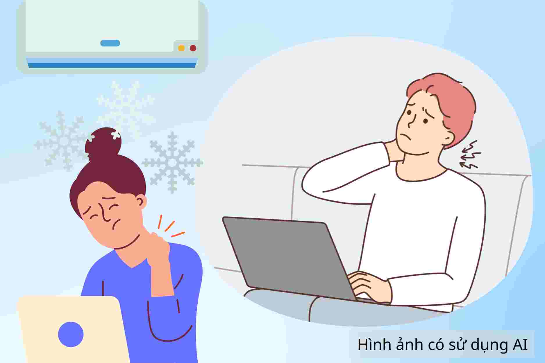 3 ways office workers reduce neck and shoulder pain when sitting in air conditioning