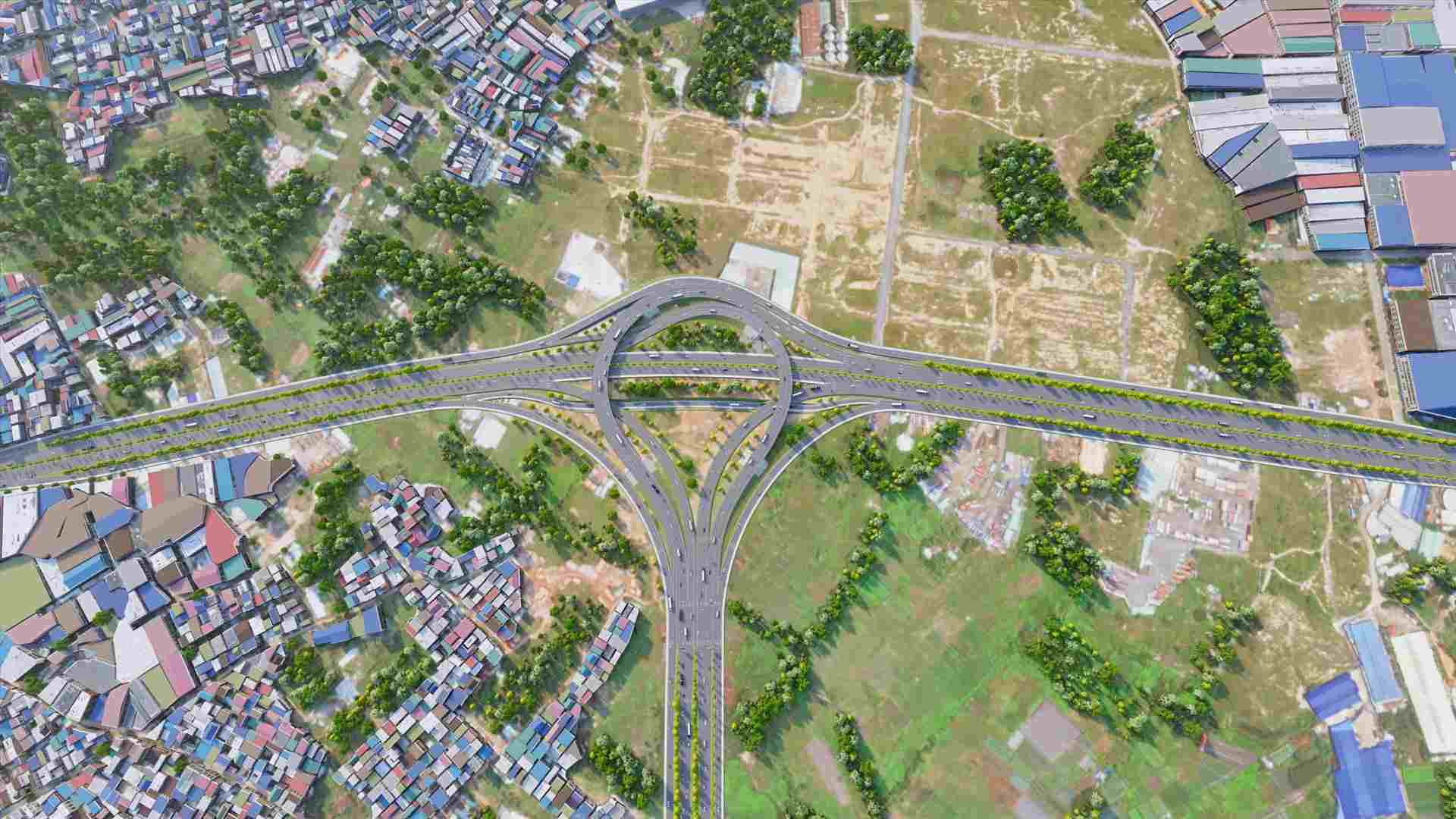 Perspective of the Binh Chuan intersection project. Photo: Ho Chi Minh City Traffic Board