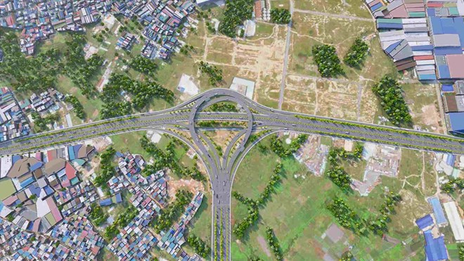 Hầm chui và cầu vượt của nút giao Bình Chuẩn đã hoàn thành phần kết cấu