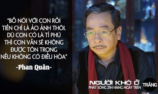 Nhóm hài Trắng TV trên Facebook đã có những ảnh chế lấy ý tưởng từ các câu nói của ông trùm Phan Quân trong phim "Người phán xử". Ảnh: FB