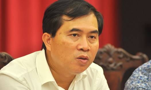 Thứ trưởng Bộ Xây dựng Lê Quang Hùng tại buổi họp báo. Ảnh: Thông Chí