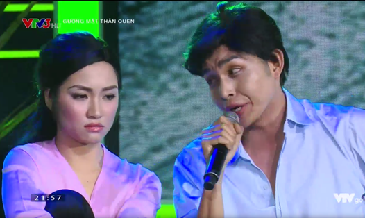 Jun Phạm - Hòa Minzy trên sân khấu. Ảnh: VTV3.