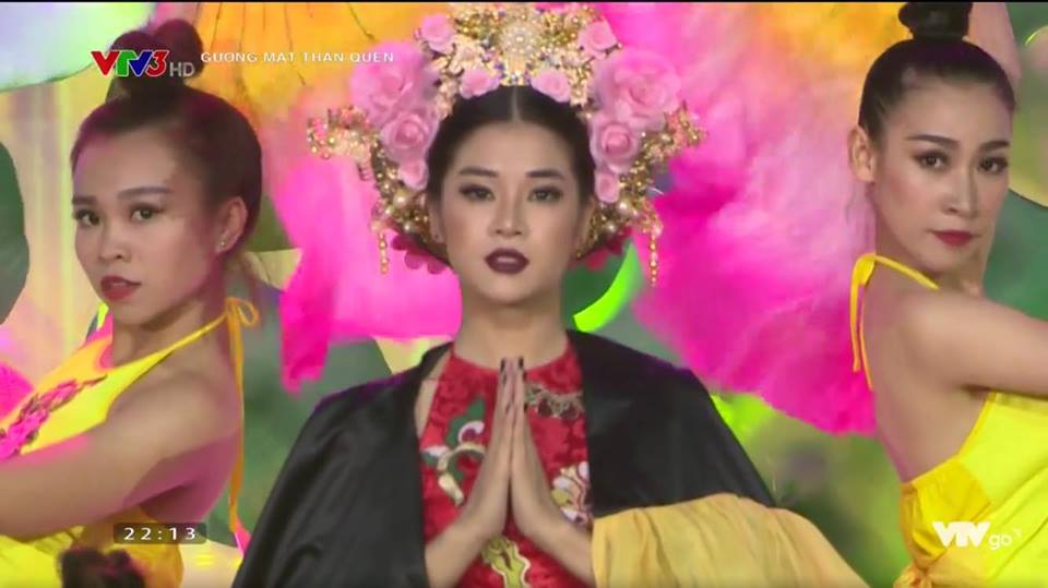 Hoàng Yến Chibi hóa thân thành Hoàng Thùy Linh. Ảnh: VTV3.