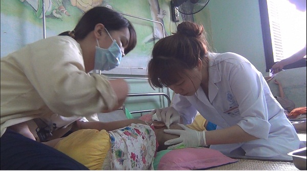 Bệnh nhi ung thư đang điều trị tại BV Nhi trung ương