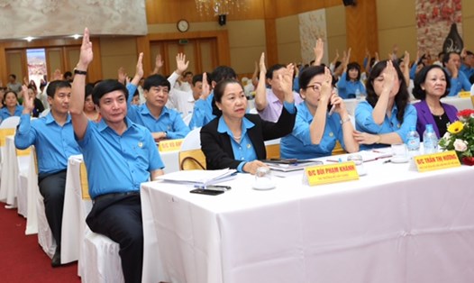Các đại biểu biểu quyết thông qua Nghị quyết. Ảnh: Hải Nguyễn